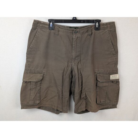 Y2K Eddie Bauer Outdoor Outfitter Cargo Shorts Brown Men's Size 36 - Picture 2 of 10